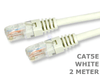 2 Meter White Cat5e RJ45 LAN Computer Network Patch Cable Cord Lead 2M - techexpress nz