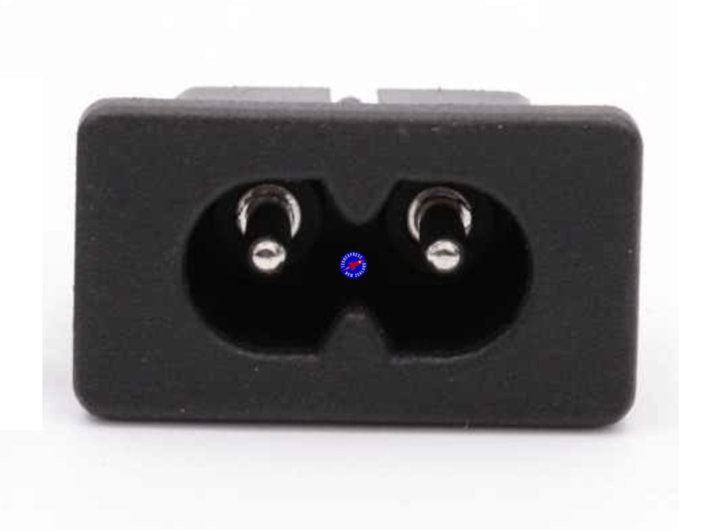 2 Pin 250VAC 2.5A IEC320 C8 Figure 8 Clip In Chassis Panel Mount Power Socket - techexpress nz