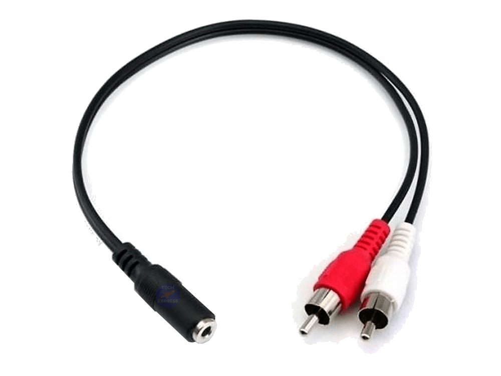 Headphone Jack Plug 3.5mm Aux in to 2 Red White RCA Stereo Audio Y Cord  Cable
