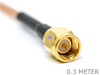 300mm Straight Male SMA to Straight Male SMA RG316 50 Ohm Coaxial RF Cable - techexpress nz