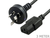 3 Meter 3 pin male wall plug to IEC Female socket POWER CORD cable 3M - techexpress nz