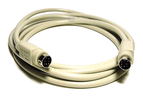 5 Meter PS/2 6 Pin mini-DIN Male to Male cable 5M cord Beige Keyboard Mouse lead - techexpress nz