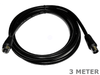 3 Meter UHF F Type Male plug to Male PAL RF cable cord 3M television tv lead - techexpress nz