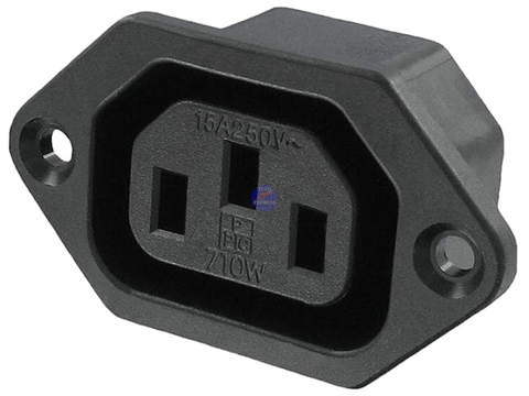 3 Pin IEC C14 Panel Mount AC Power Plug Female Socket Inlet Connector - techexpress nz