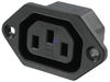 3 Pin IEC C14 Panel Mount AC Power Plug Female Socket Inlet Connector - techexpress nz