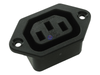 3 Pin IEC C14 Panel Mount AC Power Plug Female Socket Inlet Connector - techexpress nz