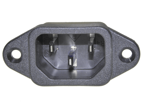 3 Pin IEC C14 Panel Mount AC Power Plug Inlet Connector - techexpress nz