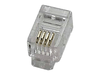4P4C Crimp Telephone Fax Modem Handset Plug Connector for Stranded Cable 10Pcs - techexpress nz