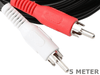 5 Meter 2 RCA to 2 RCA AV Audio Video Cable Cord Lead 5m - techexpress nz