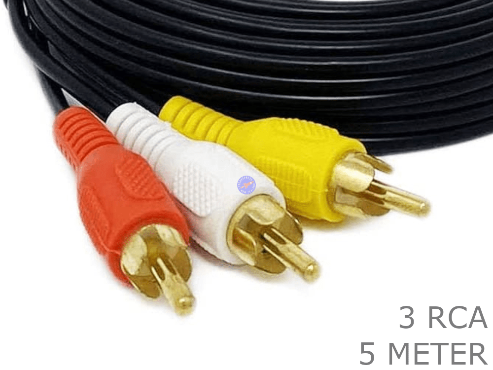 3 Rca 5m 3x Male RCA to 3 RCA Plug AV Audio Video Cable Cord Lead ...