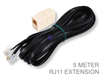 5 Meter 6 Wire 6P6C RJ11 Male to Female Extension Cable Kit - techexpress nz
