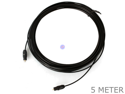 5 Meter TOSLINK SPDIF FIBRE OPTIC OPTICAL STEREO AUDIO SOUND CABLE CORD 5M LEAD - techexpress nz