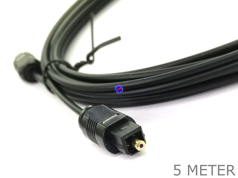 5 Meter TOSLINK SPDIF FIBRE OPTIC OPTICAL STEREO AUDIO SOUND CABLE CORD 5M LEAD - techexpress nz