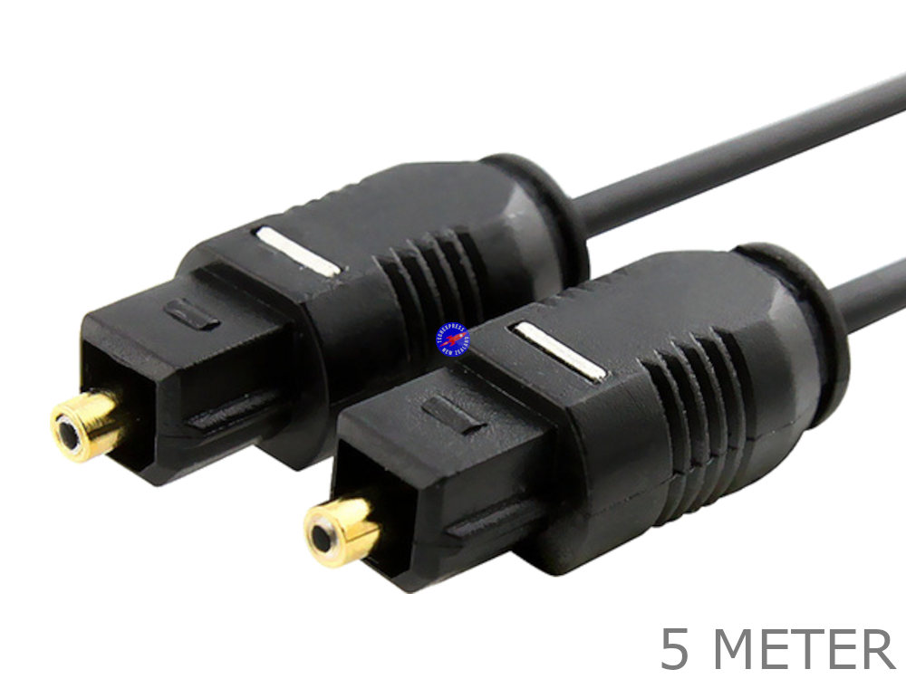 5 Meter TOSLINK SPDIF FIBRE OPTIC OPTICAL STEREO AUDIO SOUND CABLE CORD 5M LEAD - techexpress nz