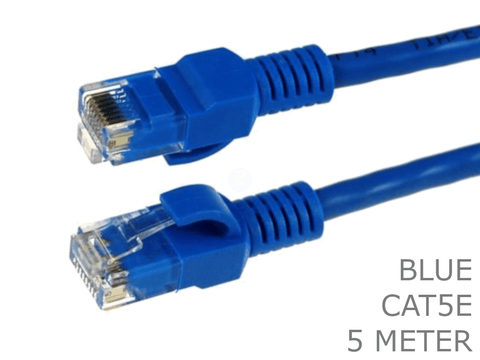 5 Meter Blue Cat5e RJ45 LAN Computer Network Patch Cable Cord Lead Cat 5e 5M - techexpress nz