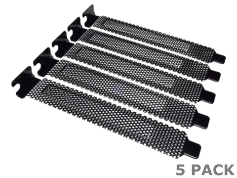 5 PACK Black Steel desktop PC computer case PCI Slot Bracket Cover Blank Plate - techexpress nz