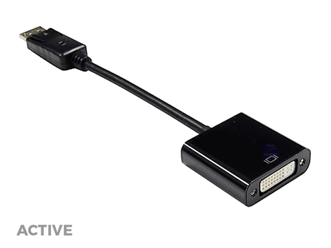 Active DisplayPort to DVI Adapter Video Display Converter Cable Cord Lead - techexpress nz
