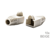 Beige RJ45 network plug connector cable strain relief boot in bag of 10 pieces - techexpress nz