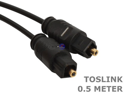 0.5 Meter Toslink SPDIF fibre optic optical stereo audio cable cord .5M lead - techexpress nz