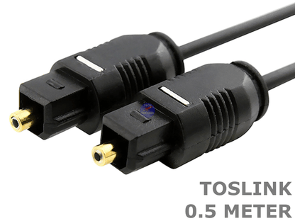 0.5 Meter Toslink SPDIF fibre optic optical stereo audio cable cord .5M lead - techexpress nz
