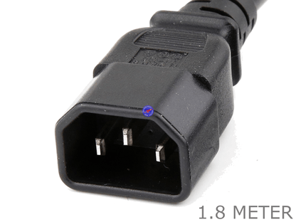 1.8 Meter 3 Pin IEC Male to Female Computer Power Extension Cable Cord Lead 1.8M - techexpress nz