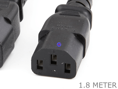 1.8 Meter 3 Pin IEC Male to Female Computer Power Extension Cable Cord Lead 1.8M - techexpress nz