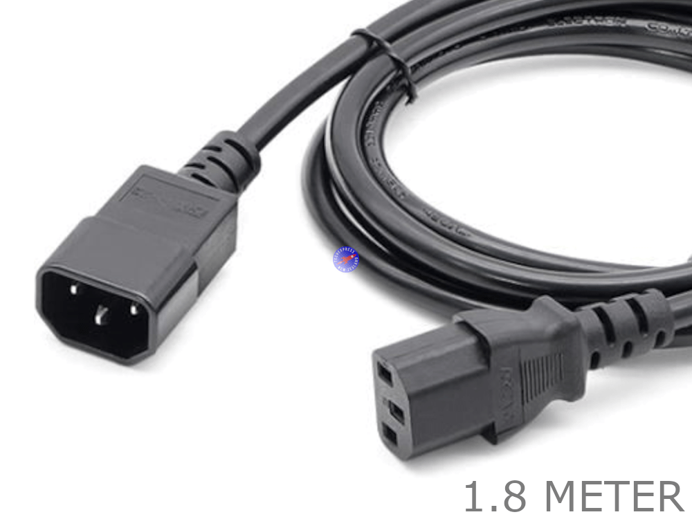 1.8 Meter 3 Pin IEC Male to Female Computer Power Extension Cable Cord Lead 1.8M - techexpress nz