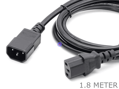 1.8 Meter 3 Pin IEC Male to Female Computer Power Extension Cable Cord Lead 1.8M - techexpress nz