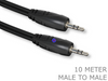 10 Meter 3.5mm Male to Male Stereo Audio AUX Plug Cable Cord Lead 10m - techexpress nz