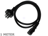 1 Meter 3 pin Male Plug to IEC Female socket computer power cord cable lead 1M - techexpress nz