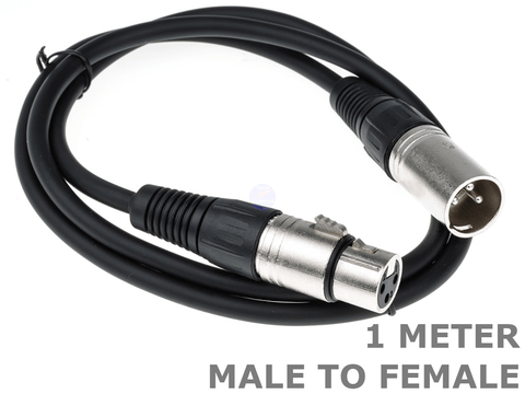 1 Meter XLR 3 Pin Male To Female Balanced Audio Cable 1m Cord Lead - techexpress nz