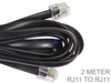 2 Meter RJ11 to RJ11 cable cord 6P6C 6 pin 6 core 2M RJ-11 flat lead - techexpress nz