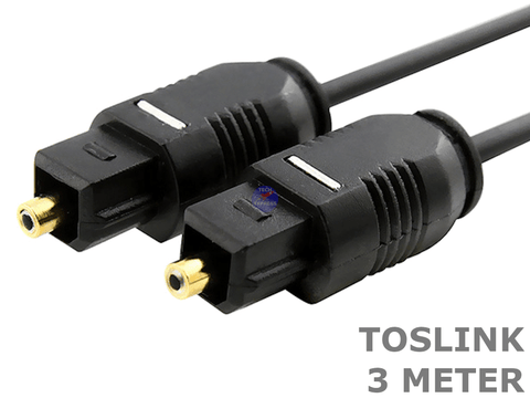 3 Meter Toslink SPDIF fibre optic optical stereo audio sound cable cord 3M lead - techexpress nz