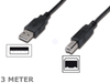 3 Meter USB A to B Printer Cable Cord 3M Lead - techexpress nz