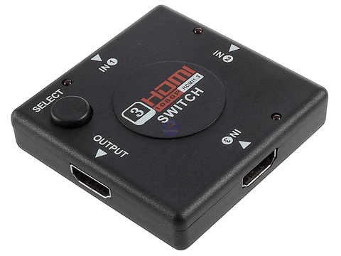 3 Port HDMI Switch 3 in 1 out switcher box port splitter 1080P - techexpress nz