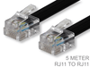 5 Meter RJ11 to RJ11 cable cord 6P6C 6 pin 6 core 5M RJ-11 flat lead - techexpress nz