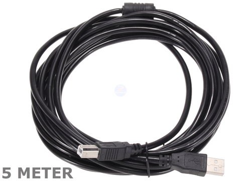 5 Meter USB 2 Printer Cable A to B cord 5M long type A-B lead - techexpress nz