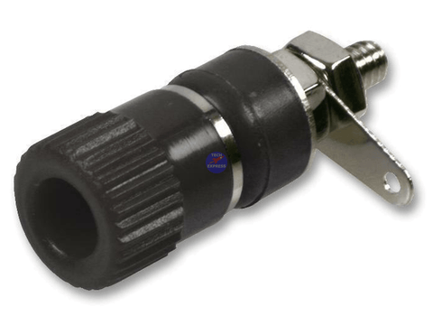 Black Insulated Panel Mount Terminal Binding Post with 4mm Banana Plug ...
