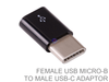 Male USB-C to Female USB Micro-B Adaptor Converter Type C to Micro B - techexpress nz