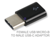 Male USB-C to Female USB Micro-B Adaptor Converter Type C to Micro B - techexpress nz