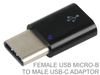 Male USB-C to Female USB Micro-B Adaptor Converter Type C to Micro B - techexpress nz