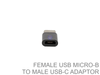 Male USB-C to Female USB Micro-B Adaptor Converter Type C to Micro B - techexpress nz