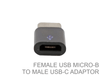 Male USB-C to Female USB Micro-B Adaptor Converter Type C to Micro B - techexpress nz