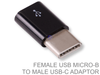 Male USB-C to Female USB Micro-B Adaptor Converter Type C to Micro B - techexpress nz