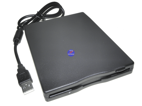 Portable external USB floppy disk drive 3.5" inch 1.44mb diskette reader writer - techexpress nz