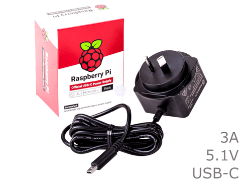 Raspberry Pi 4 Power Supply 5.1V 3A USB-C - techexpress nz