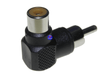 Black Right Angle 90 Degree RCA Phono Male to Female Elbow Port Saver Adapter - techexpress nz