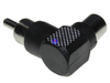 Black Right Angle 90 Degree RCA Phono Male to Female Elbow Port Saver Adapter - techexpress nz