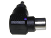 Black Right Angle 90 Degree RCA Phono Male to Female Elbow Port Saver Adapter - techexpress nz