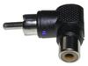 Black Right Angle 90 Degree RCA Phono Male to Female Elbow Port Saver Adapter - techexpress nz